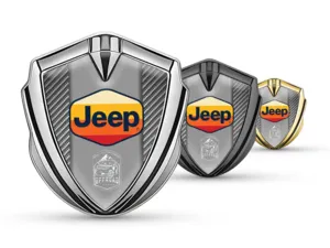 Jeep Emblema Silicone Badge Stile Tuning Top Lucido